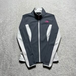 The North Face Jacket Womens XS Gray Pink Nimble Softshell Lightweight Gorpcore